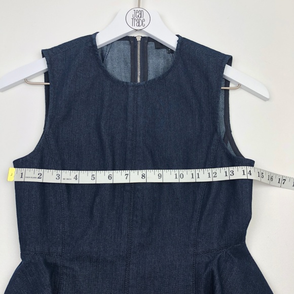 Theory Kalsing Sleeveless Denim Peplum Top - Picture 4 of 7